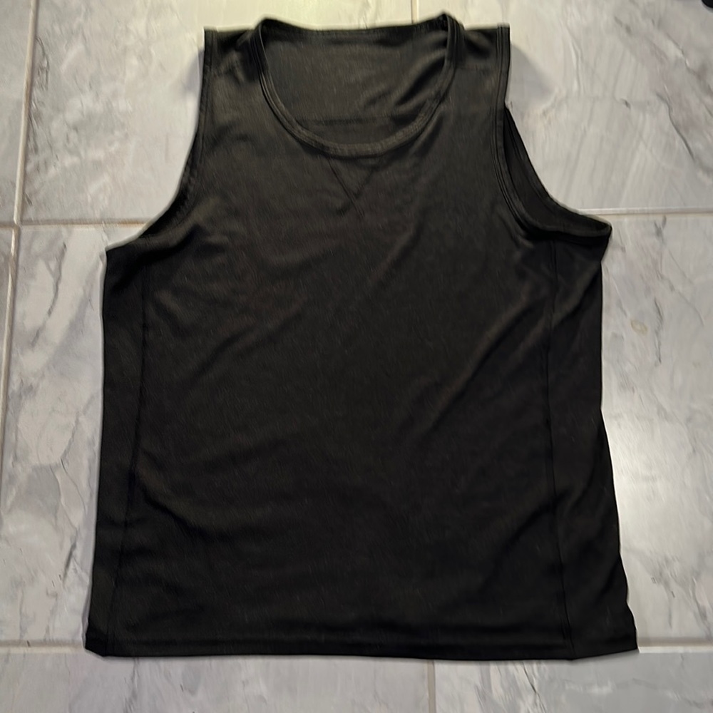 Prana Prevailor hemp blended tank top sleeveless shirt medium black